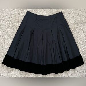 Y2K New York & Company Black Velvet Hem Skirt Size 8 NWT Whimsigoth Officecore